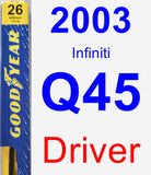 Driver Wiper Blade for 2003 Infiniti Q45 - Premium