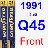 Front Wiper Blade Pack for 1991 Infiniti Q45 - Premium