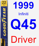 Driver Wiper Blade for 1999 Infiniti Q45 - Premium