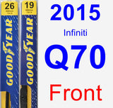 Front Wiper Blade Pack for 2015 Infiniti Q70 - Premium