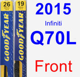 Front Wiper Blade Pack for 2015 Infiniti Q70L - Premium