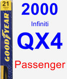 Passenger Wiper Blade for 2000 Infiniti QX4 - Premium