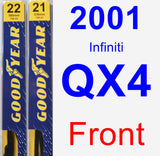 Front Wiper Blade Pack for 2001 Infiniti QX4 - Premium