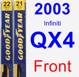 Front Wiper Blade Pack for 2003 Infiniti QX4 - Premium