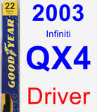 Driver Wiper Blade for 2003 Infiniti QX4 - Premium