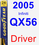 Driver Wiper Blade for 2005 Infiniti QX56 - Premium