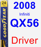 Driver Wiper Blade for 2008 Infiniti QX56 - Premium