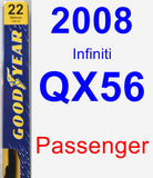 Passenger Wiper Blade for 2008 Infiniti QX56 - Premium