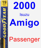 Passenger Wiper Blade for 2000 Isuzu Amigo - Premium