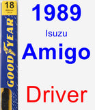 Driver Wiper Blade for 1989 Isuzu Amigo - Premium