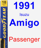 Passenger Wiper Blade for 1991 Isuzu Amigo - Premium