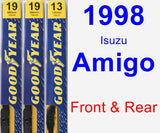 Front & Rear Wiper Blade Pack for 1998 Isuzu Amigo - Premium