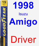 Driver Wiper Blade for 1998 Isuzu Amigo - Premium