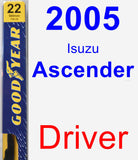 Driver Wiper Blade for 2005 Isuzu Ascender - Premium