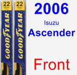 Front Wiper Blade Pack for 2006 Isuzu Ascender - Premium