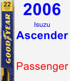 Passenger Wiper Blade for 2006 Isuzu Ascender - Premium