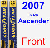 Front Wiper Blade Pack for 2007 Isuzu Ascender - Premium