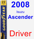 Driver Wiper Blade for 2008 Isuzu Ascender - Premium