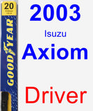 Driver Wiper Blade for 2003 Isuzu Axiom - Premium