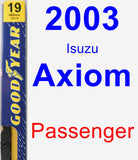 Passenger Wiper Blade for 2003 Isuzu Axiom - Premium