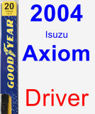 Driver Wiper Blade for 2004 Isuzu Axiom - Premium