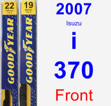 Front Wiper Blade Pack for 2007 Isuzu i-370 - Premium