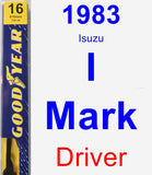 Driver Wiper Blade for 1983 Isuzu I-Mark - Premium