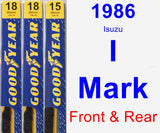 Front & Rear Wiper Blade Pack for 1986 Isuzu I-Mark - Premium