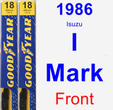 Front Wiper Blade Pack for 1986 Isuzu I-Mark - Premium