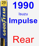 Rear Wiper Blade for 1990 Isuzu Impulse - Premium