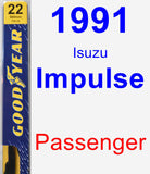 Passenger Wiper Blade for 1991 Isuzu Impulse - Premium