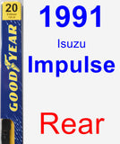 Rear Wiper Blade for 1991 Isuzu Impulse - Premium
