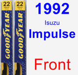 Front Wiper Blade Pack for 1992 Isuzu Impulse - Premium