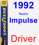 Driver Wiper Blade for 1992 Isuzu Impulse - Premium