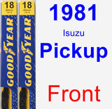 Front Wiper Blade Pack for 1981 Isuzu Pickup - Premium