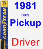 Driver Wiper Blade for 1981 Isuzu Pickup - Premium