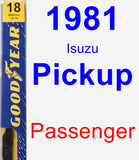 Passenger Wiper Blade for 1981 Isuzu Pickup - Premium