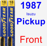 Front Wiper Blade Pack for 1987 Isuzu Pickup - Premium