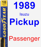 Passenger Wiper Blade for 1989 Isuzu Pickup - Premium