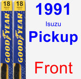 Front Wiper Blade Pack for 1991 Isuzu Pickup - Premium