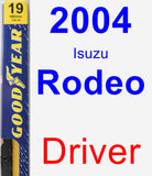 Driver Wiper Blade for 2004 Isuzu Rodeo - Premium