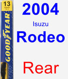 Rear Wiper Blade for 2004 Isuzu Rodeo - Premium