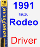 Driver Wiper Blade for 1991 Isuzu Rodeo - Premium