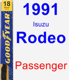 Passenger Wiper Blade for 1991 Isuzu Rodeo - Premium