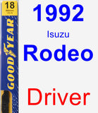 Driver Wiper Blade for 1992 Isuzu Rodeo - Premium