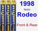 Front & Rear Wiper Blade Pack for 1998 Isuzu Rodeo - Premium