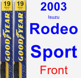 Front Wiper Blade Pack for 2003 Isuzu Rodeo Sport - Premium