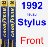 Front Wiper Blade Pack for 1992 Isuzu Stylus - Premium