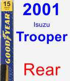 Rear Wiper Blade for 2001 Isuzu Trooper - Premium