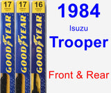 Front & Rear Wiper Blade Pack for 1984 Isuzu Trooper - Premium